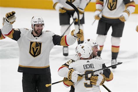 Eichel scores in OT to give Vegas a 2-1 win over the Stars in Western Conference final rematch